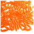 Plastic Speghetti Beads, Transparent, 19x6mm, 1,000-pc, Orange