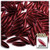 Plastic Speghetti Beads, Transparent, 19x6mm, 1,000-pc, Raspberry Red