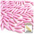 Plastic Speghetti Beads, Opaque, 19x6mm, 1,000-pc, Pink