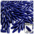 Plastic Speghetti Beads, Opaque, 19x6mm, 100-pc, Navy Blue