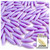 Plastic Speghetti Beads, Opaque, 19x6mm, 25-pc, Lavender Purple