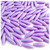 Plastic Speghetti Beads, Opaque, 19x6mm, 25-pc, Lavender Purple