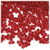 Plastic Tri-Bead, Transparent, 11mm, 200-pc, Christmas Red