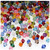 Plastic Bicone Beads, Transparent, 4mm, 200-pc, Multi