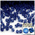 Plastic Bicone Beads, Transparent, 4mm, 1,000-pc, Royal Blue
