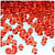 Plastic Bicone Beads, Transparent, 6mm, 200-pc, Orange