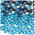 Rhinestones, Flatback, Round, 5mm, 1,000-pc, Aqua Blue