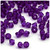 Plastic Bicone Beads, Transparent, 6mm, 1,000-pc, Purple