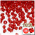 Plastic Bicone Beads, Transparent, 6mm, 1,000-pc, Ruby Red
