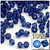 Plastic Bicone Beads, Transparent, 6mm, 1,000-pc, Royal Blue