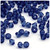 Plastic Bicone Beads, Transparent, 6mm, 1,000-pc, Royal Blue