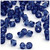 Plastic Bicone Beads, Transparent, 8mm, 1,000-pc, Royal Blue