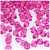 Plastic Bicone Beads, Transparent, 8mm, 1,000-pc, Hot Pink