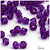 Plastic Bicone Beads, Transparent, 8mm, 200-pc, Purple