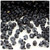 Plastic Bicone Beads, Transparent, 6mm, 1,000-pc, Charcoal Gray