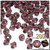 Plastic Bicone Beads, Transparent, 8mm, 200-pc, Burgundy
