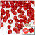 Plastic Bicone Beads, Transparent, 8mm, 200-pc, Ruby Red