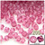 Plastic Bicone Beads, Transparent, 8mm, 200-pc, Pink