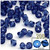 Plastic Bicone Beads, Transparent, 8mm, 200-pc, Royal Blue