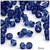 Plastic Bicone Beads, Transparent, 8mm, 200-pc, Royal Blue