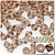 Plastic Bicone Beads, Transparent, 8mm, 1,000-pc, Honey