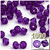 Plastic Bicone Beads, Transparent, 8mm, 1,000-pc, Purple