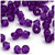 Plastic Bicone Beads, Transparent, 8mm, 1,000-pc, Purple