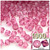 Plastic Bicone Beads, Transparent, 8mm, 1,000-pc, Pink