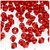 Plastic Bicone Beads, Transparent, 8mm, 1,000-pc, Ruby Red