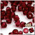 Bicone Beads, Transparent, Faceted, 10mm, 100-pc, Devil red Wine