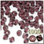 Plastic Bicone Beads, Transparent, 8mm, 1,000-pc, Burgundy