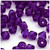 Bicone Beads, Transparent, Faceted, 10mm, 100-pc, Purple