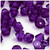 Plastic Bicone Beads, Transparent, 12mm, 100-pc, Purple