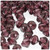 Plastic Bicone Beads, Transparent, 12mm, 100-pc, Burgundy