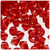 Plastic Bicone Beads, Transparent, 12mm, 100-pc, Ruby Red