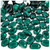 Rhinestones, Flatback, Oval, 13x18mm, 144-pc, Emerald Green