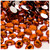 Rhinestones, Flatback, Oval, 13x18mm, 144-pc, Orange