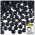 Rhinestones, Flatback, Round, 7mm, 1,000-pc, Jet Black