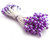 Pearl Stamen, Two Tone, Vintage, 3mm, 144-pc, Matt Purple head