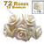 Artificial Flowers, Ribbon Roses, 1.0-inch, Cream