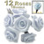 Artificial Flowers, Ribbon Roses, 0.75-inch, Sky Blue