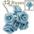 Artificial Flowers, Ribbon Roses, 0.75-inch, Light Blue