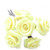 Artificial Flowers, Ribbon Roses, 0.75-inch, 6 Bundles, Light Lemon Yellow