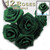 Artificial Flowers, Ribbon Roses, 0.25-inch, Emerald Green