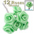 Artificial Flowers, Ribbon Roses, 0.25-inch, Pistachio Green