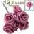 Artificial Flowers, Ribbon Roses, 0.25-inch, Rustic Pink