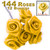 Artificial Flowers, Ribbon Roses, 0.50-inch, Sun Yellow, 12- Bundles