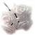 Artificial Flowers, Ribbon Roses, 0.25-inch, 12 Bundles, Cream green