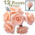 Artificial Flowers, Ribbon Roses, 0.25-inch, Peach