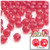 Faceted Round Beads, Transparent, 10mm, 1,000-pc, Christmas Red